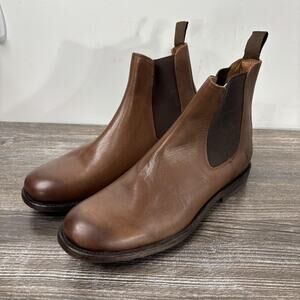 New! Frye Boots Mens Size 8 Brown Leather Chelsea Ankle Pull On Casual Shoes